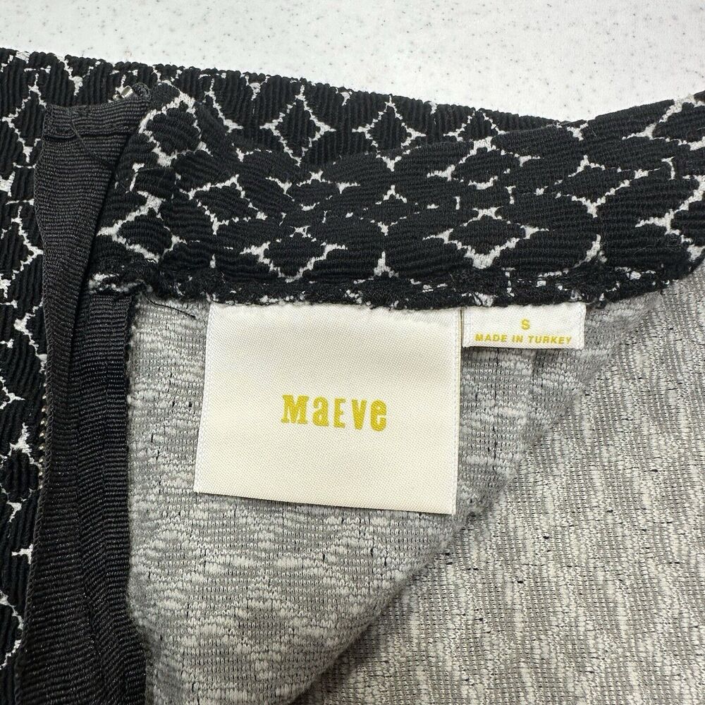 Pencil Skirt Anthropologie Maeve Womens Small Black Slit Tencel Diamond Academia - Picture 8 of 10